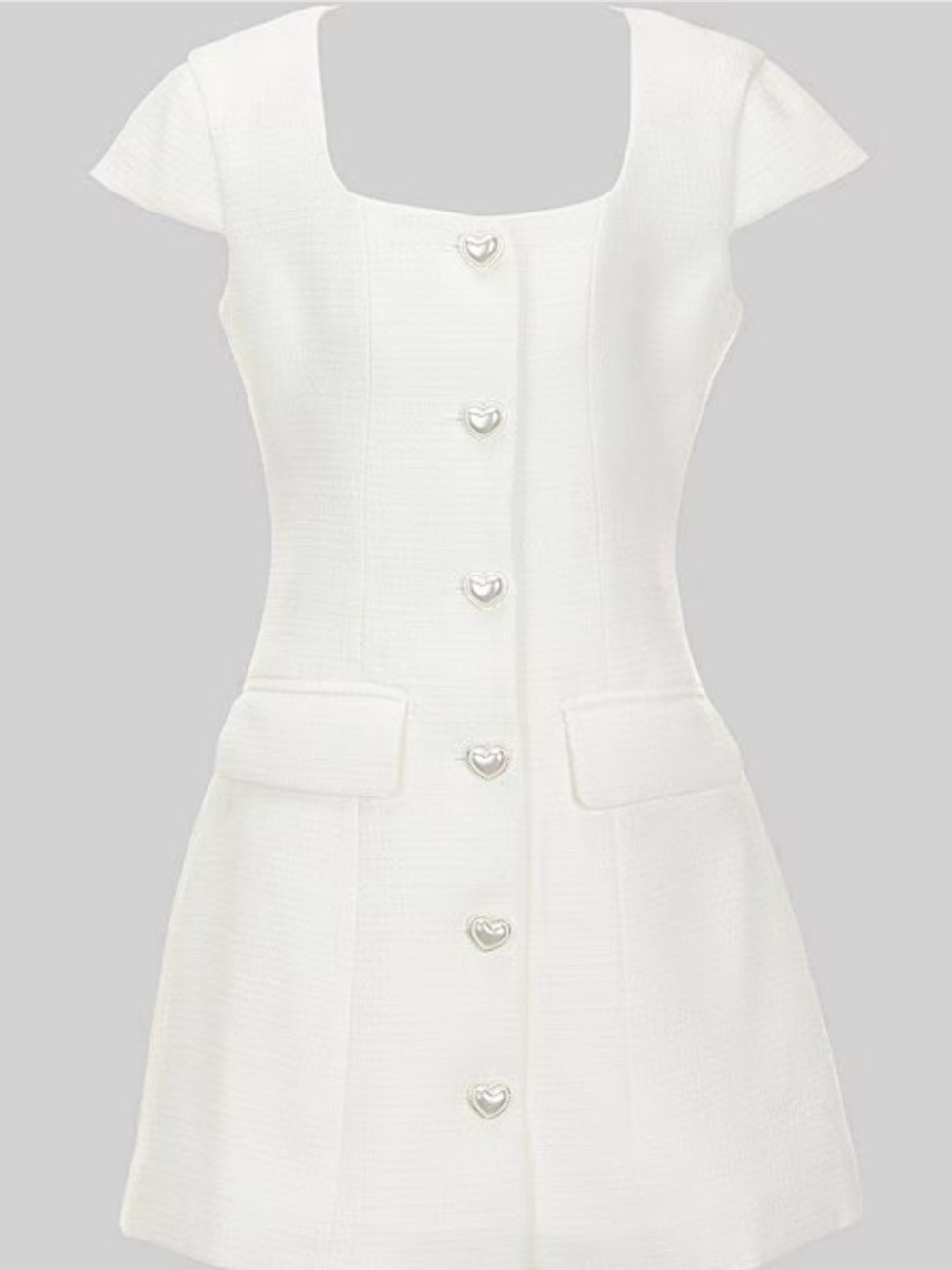 Theme Big Girls Zoe Boucle Cap Sleeve Button Front A-Line Dress size Large